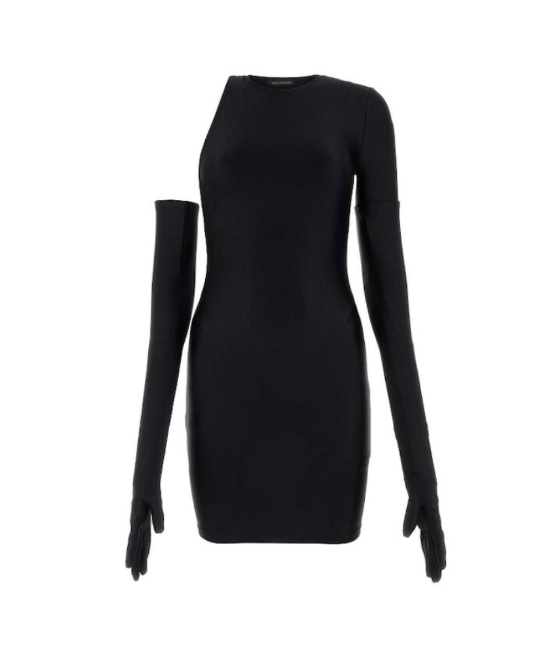 BALENCIAGA Черное полиамидовое платье, фото 1