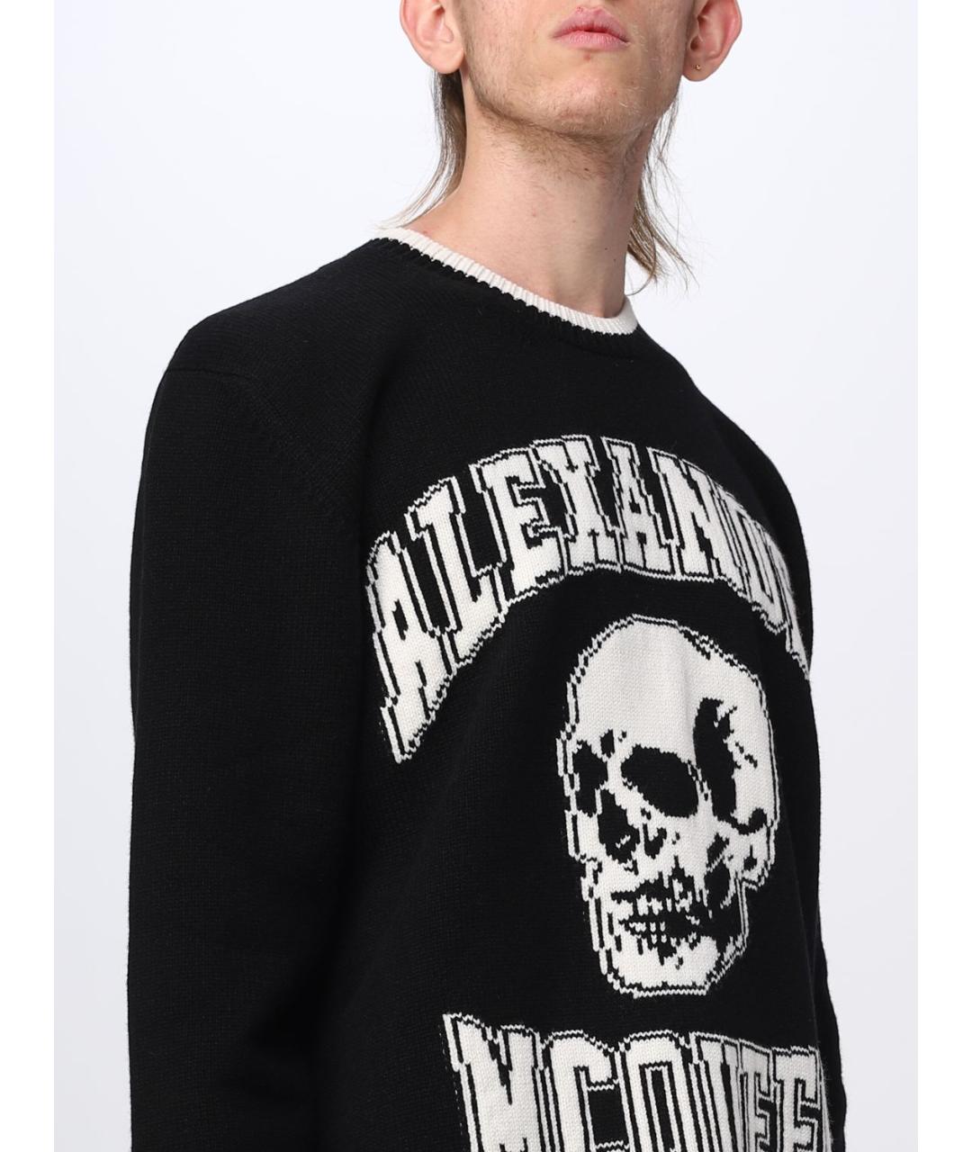 ALEXANDER MCQUEEN Черный шерстяной джемпер / свитер, фото 5