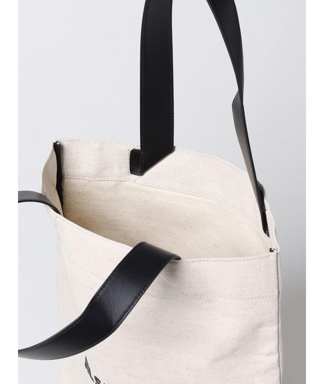 JIL SANDER Бежевая хлопковая сумка тоут, фото 4