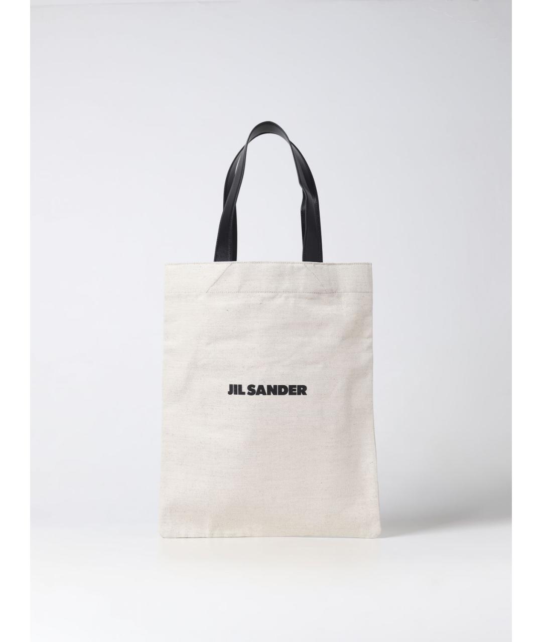 JIL SANDER Бежевая хлопковая сумка тоут, фото 5
