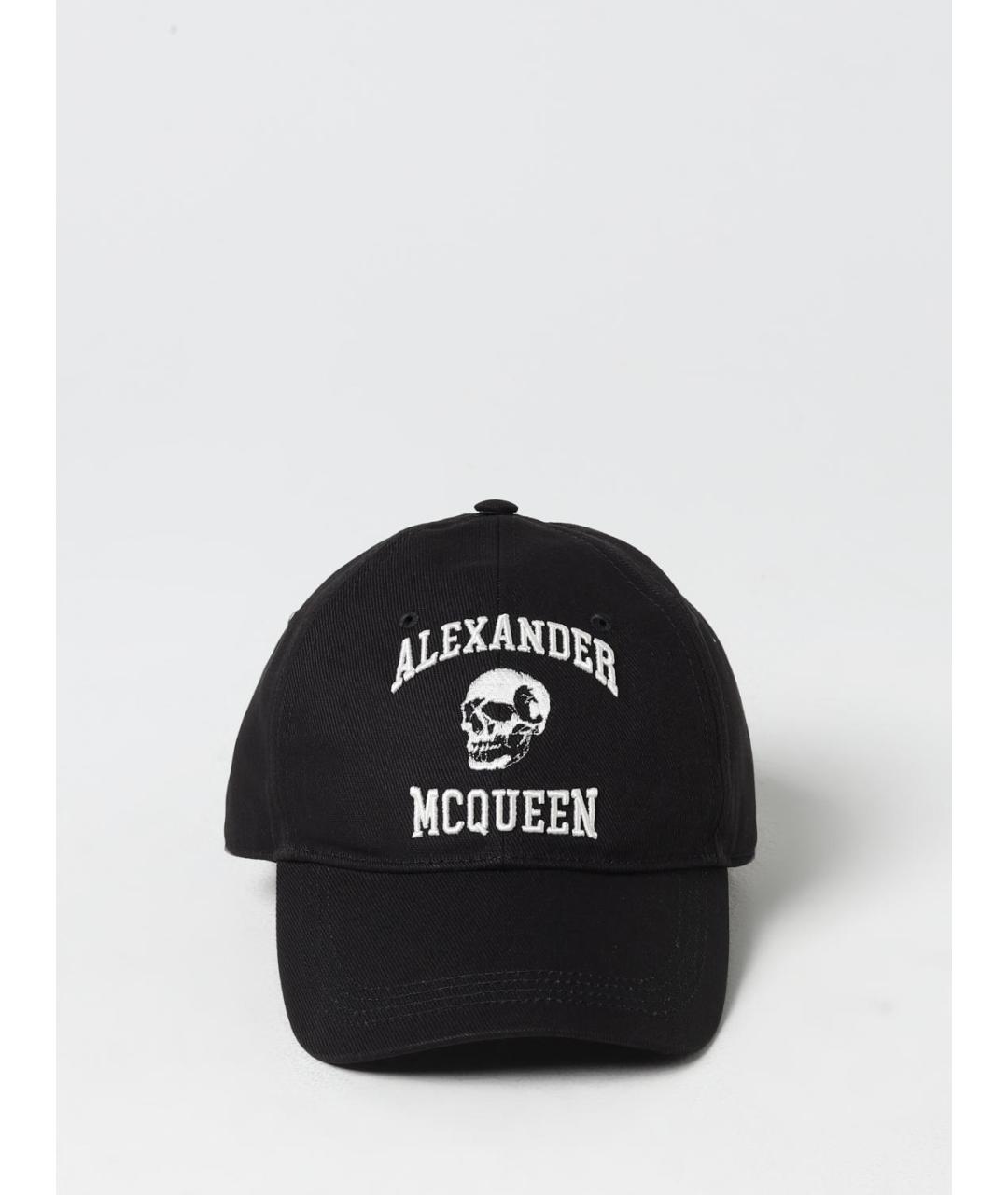 ALEXANDER MCQUEEN Черная хлопковая кепка/бейсболка, фото 2