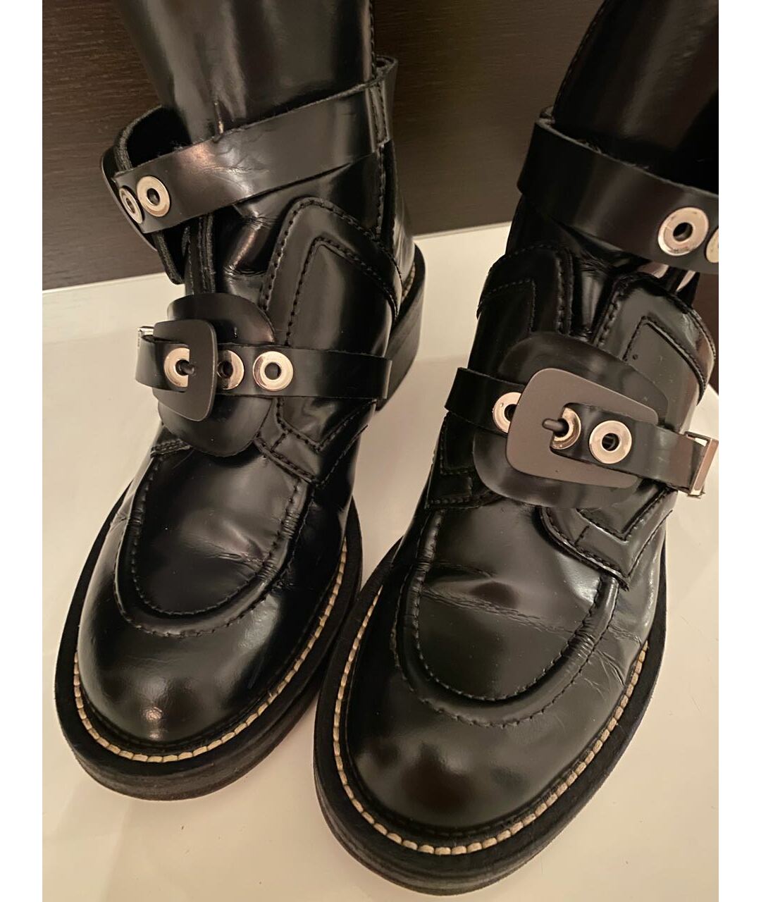 BALENCIAGA Черные кожаные ботинки, фото 5