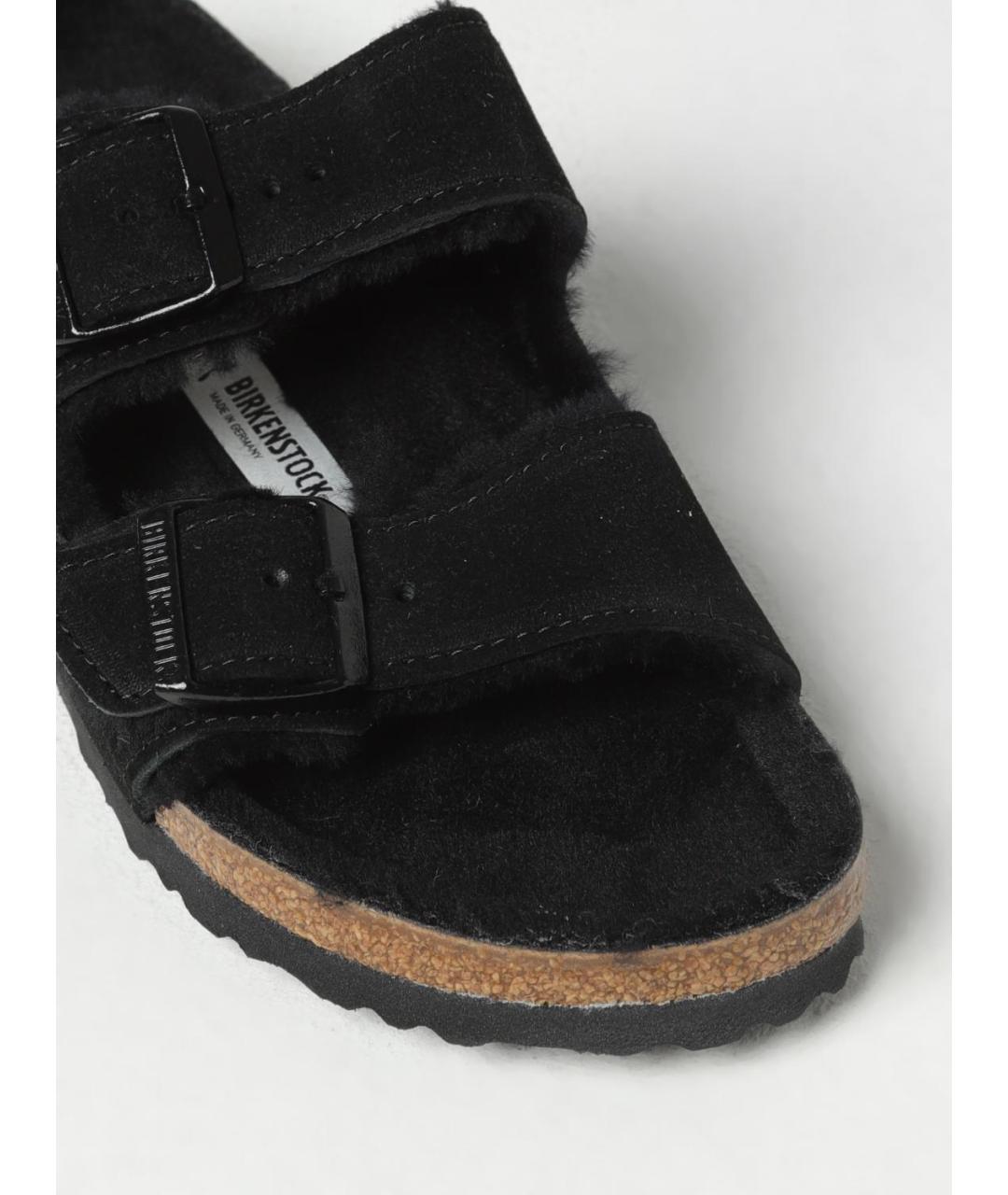 BIRKENSTOCK Черные шлепанцы, фото 4