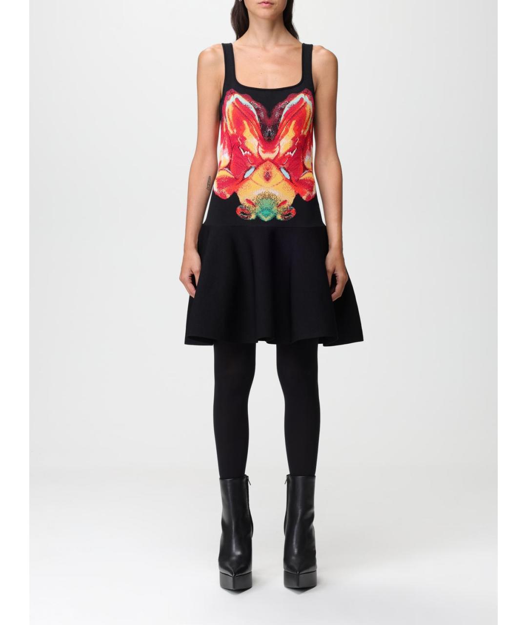 ALEXANDER MCQUEEN Мульти вискозное платье, фото 2