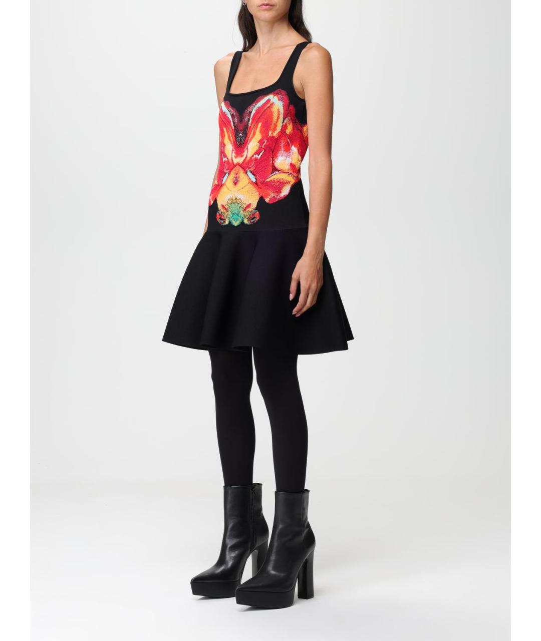 ALEXANDER MCQUEEN Мульти вискозное платье, фото 4