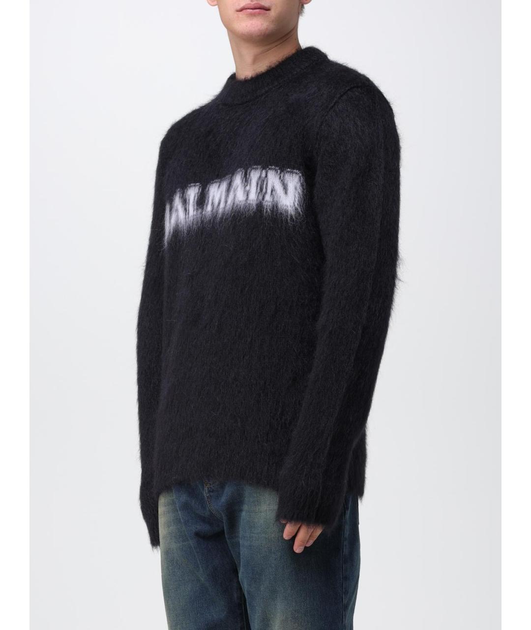 BALMAIN Черный шерстяной джемпер / свитер, фото 5
