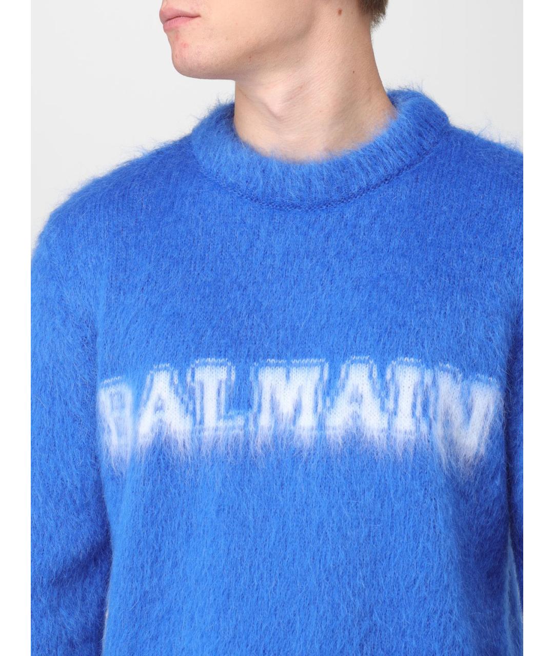 BALMAIN Синий джемпер / свитер, фото 6