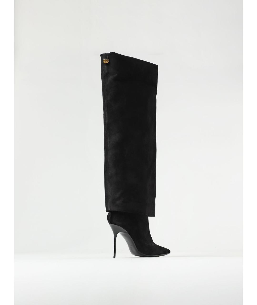 BALMAIN Черные кожаные сапоги, фото 3