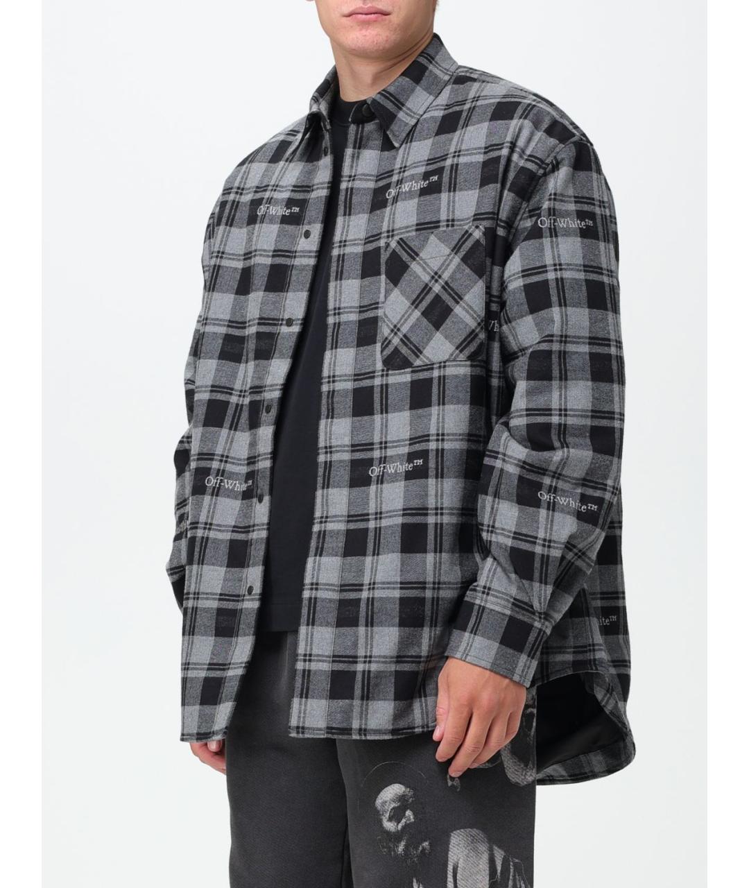 OFF-WHITE Черная кэжуал рубашка, фото 5