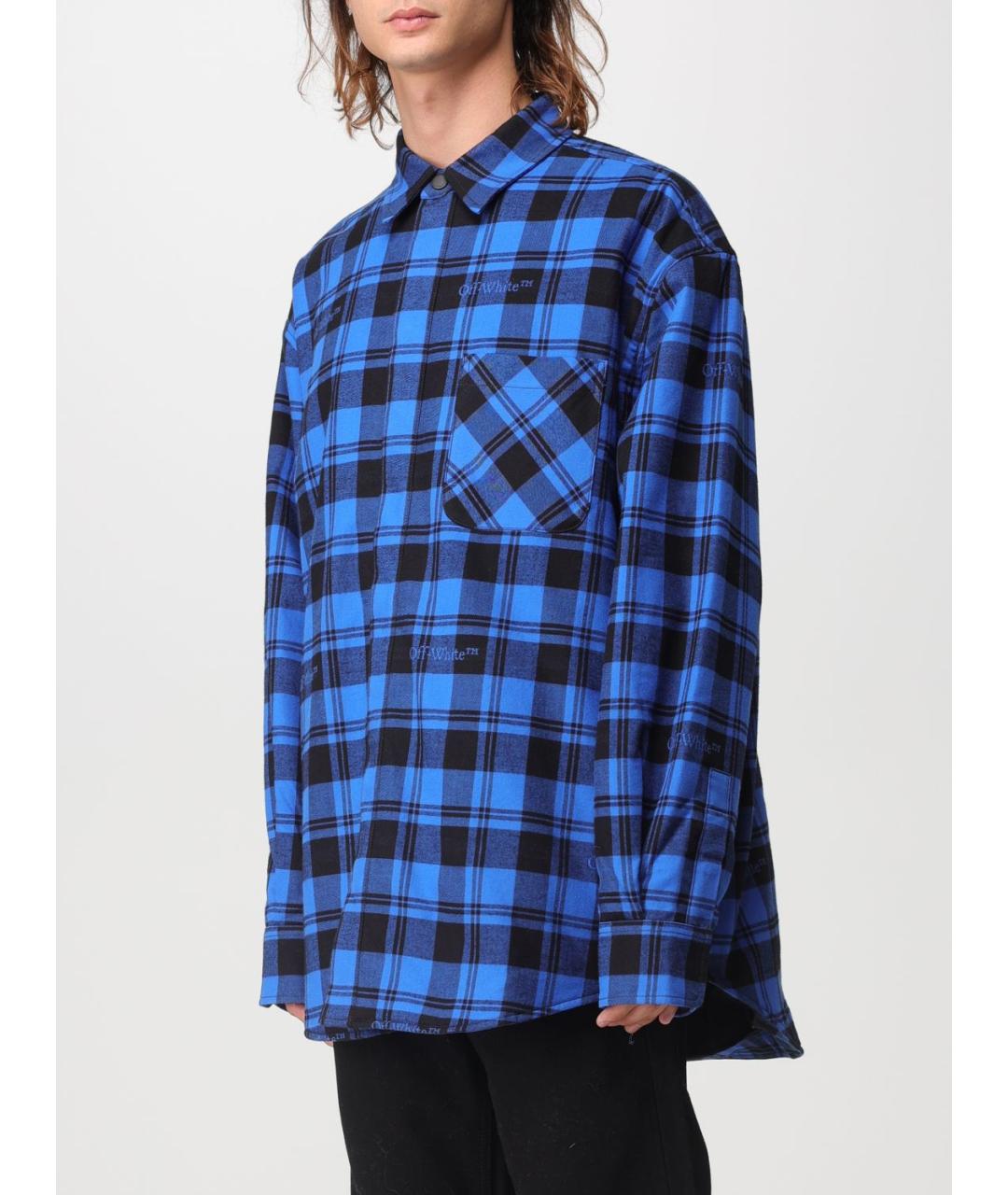 OFF-WHITE Синяя кэжуал рубашка, фото 5