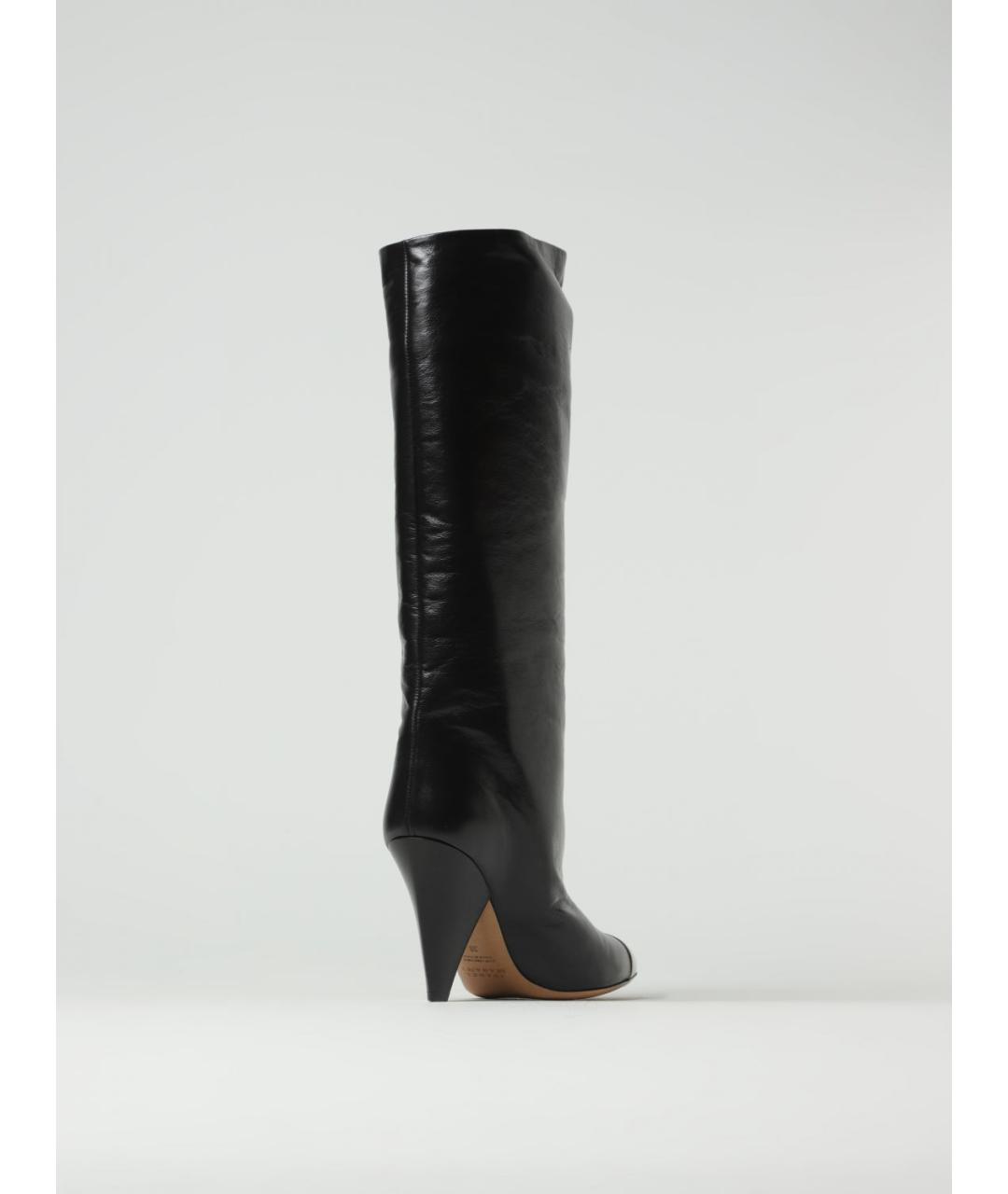 ISABEL MARANT Черные кожаные сапоги, фото 3