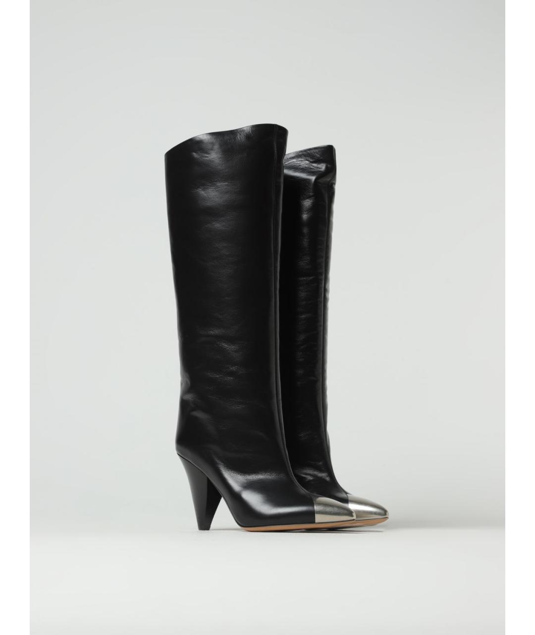 ISABEL MARANT Черные кожаные сапоги, фото 2