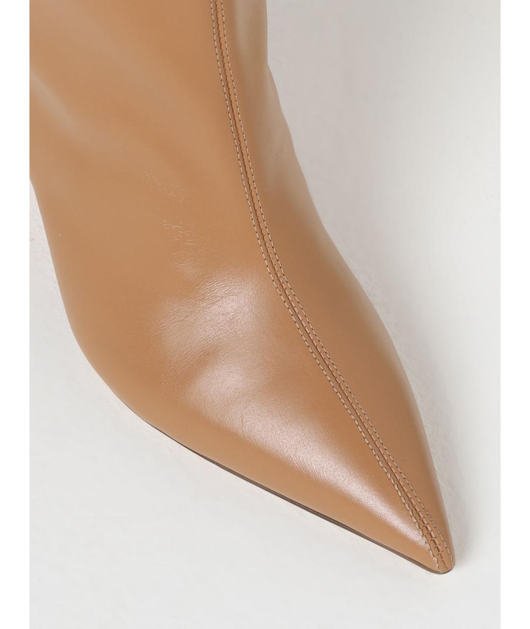 JIMMY CHOO Бежевые кожаные сапоги, фото 4
