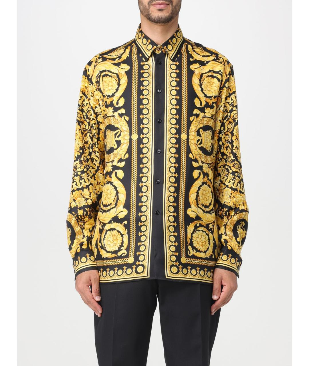 VERSACE Мульти шелковая кэжуал рубашка, фото 2