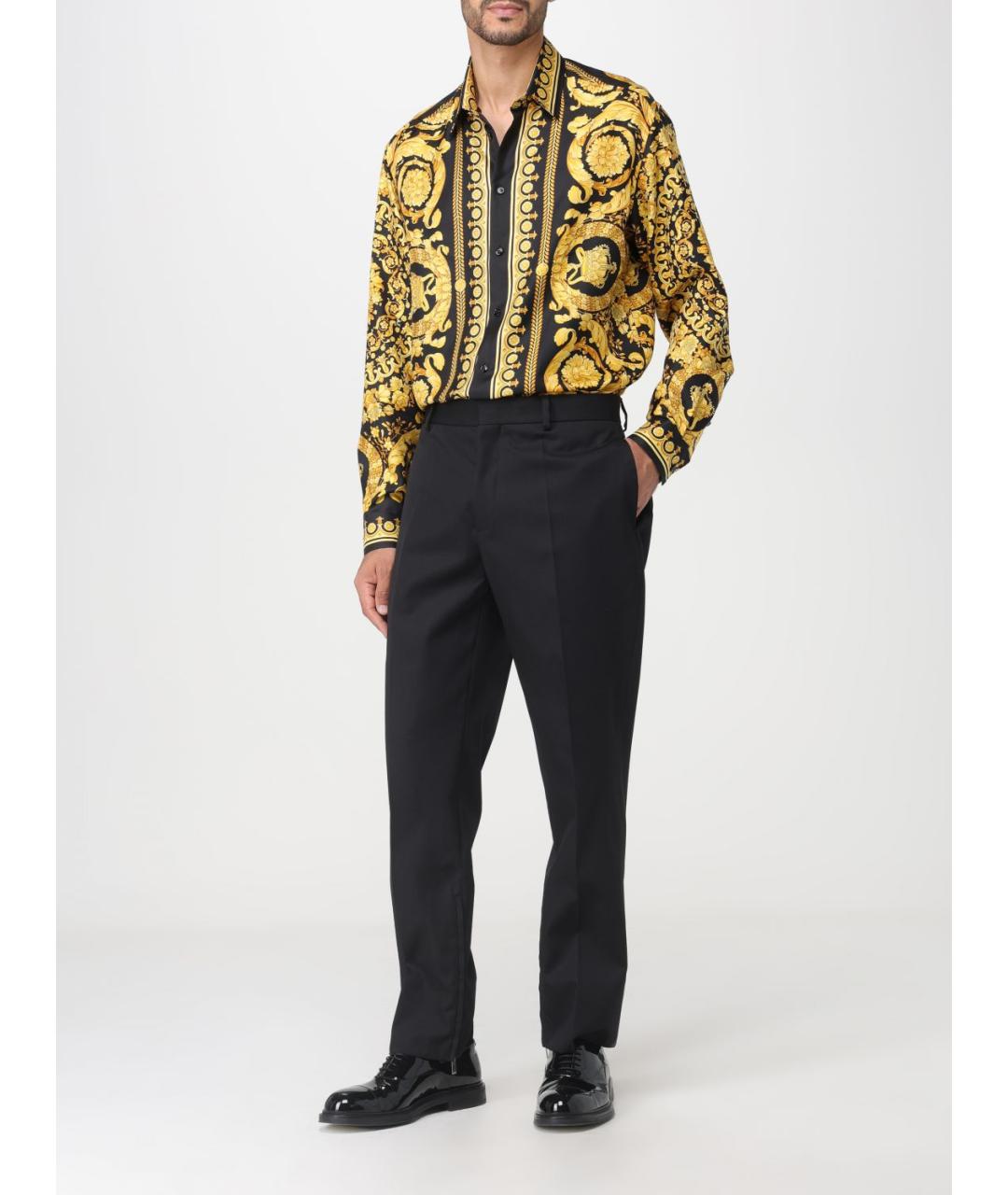 VERSACE Мульти шелковая кэжуал рубашка, фото 3