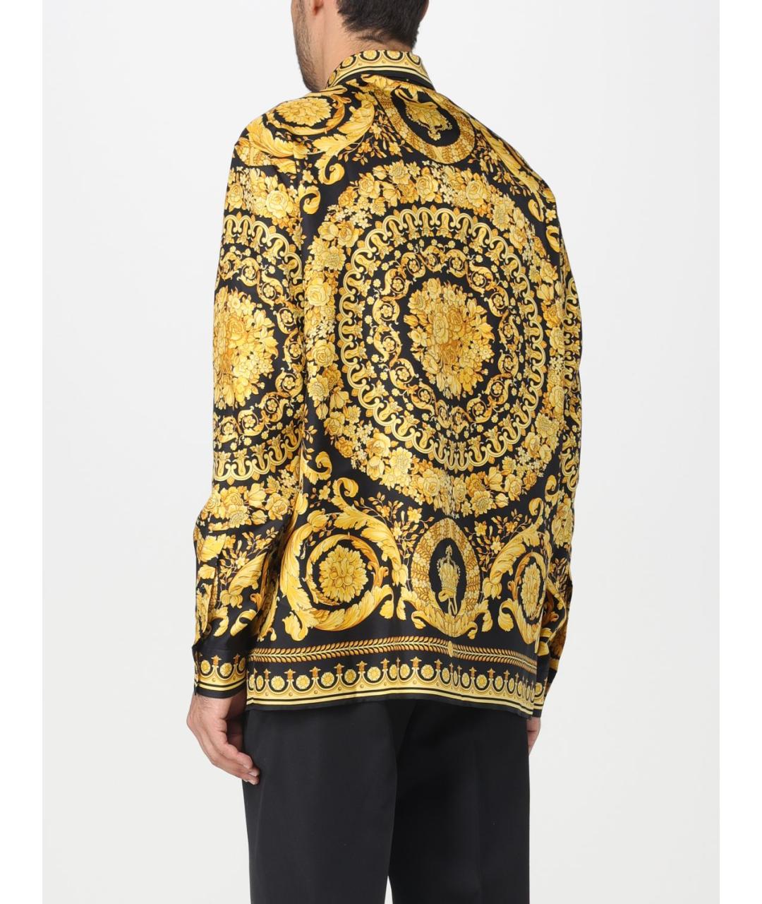 VERSACE Мульти шелковая кэжуал рубашка, фото 4