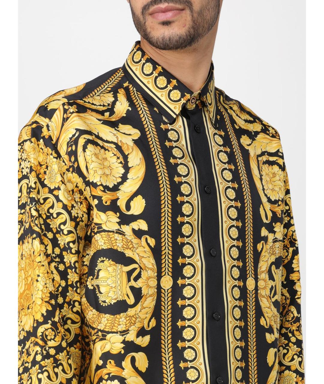 VERSACE Мульти шелковая кэжуал рубашка, фото 6