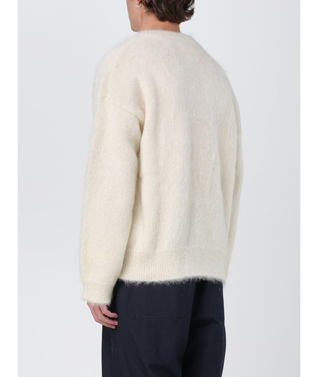 JIL SANDER Бежевый шерстяной джемпер / свитер, фото 4