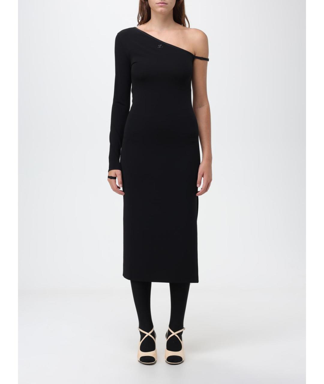 COURREGES Черное вискозное платье, фото 2