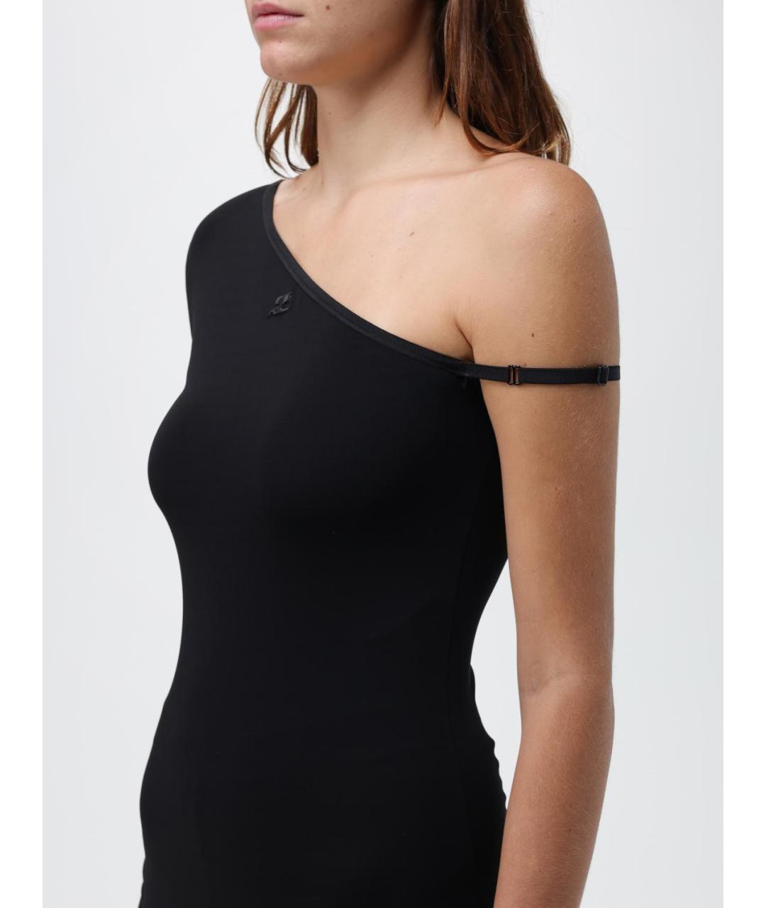 COURREGES Черное вискозное платье, фото 5