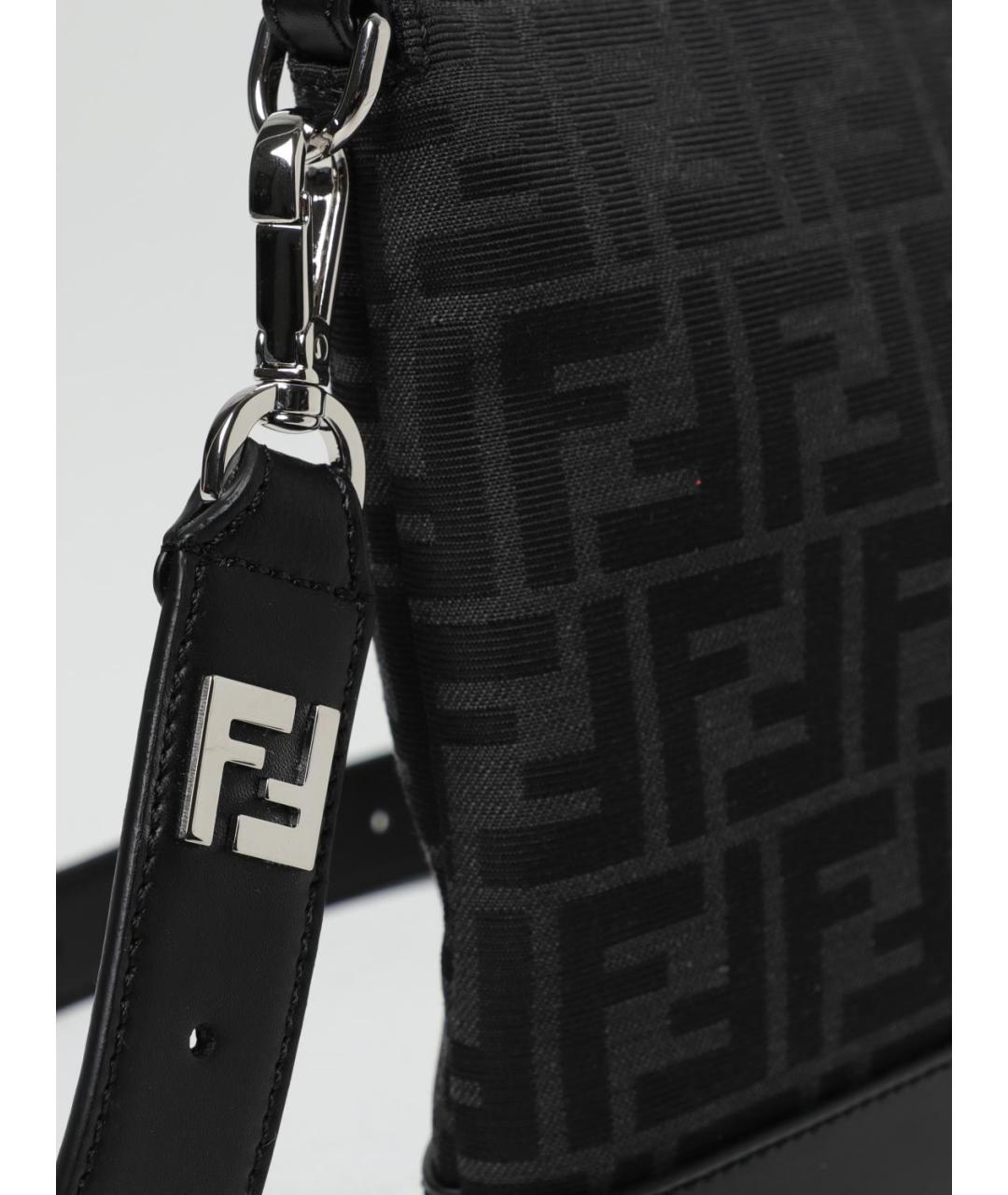 FENDI Черная жаккардовая папка для документов, фото 3