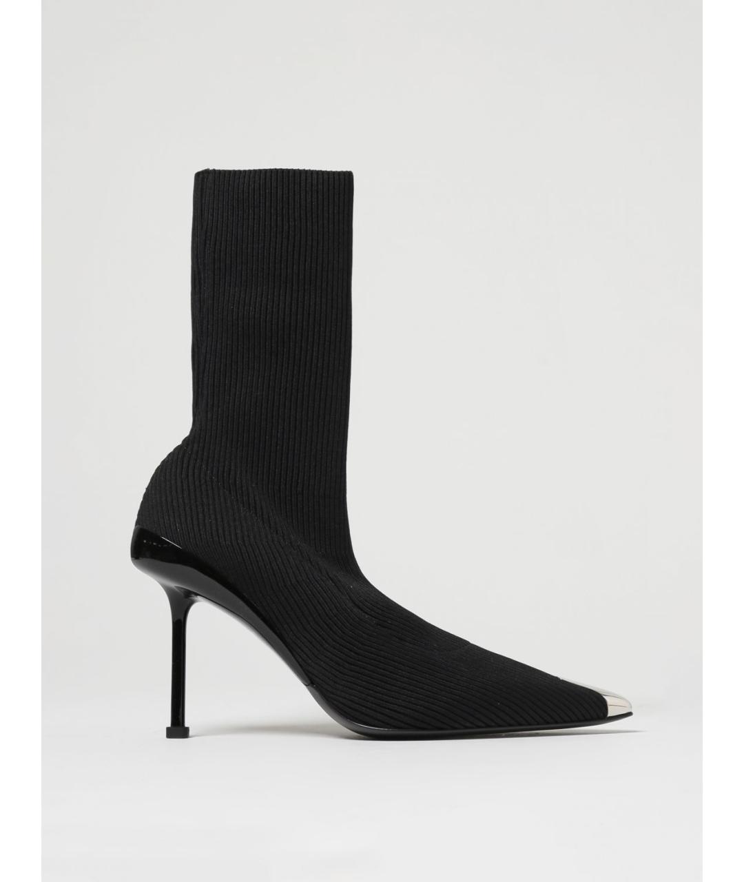 ALEXANDER MCQUEEN Черные синтетические ботильоны, фото 5