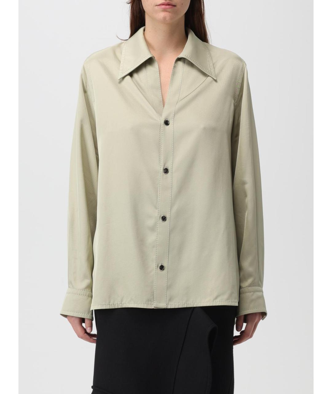 BOTTEGA VENETA Серая хлопковая рубашка, фото 2