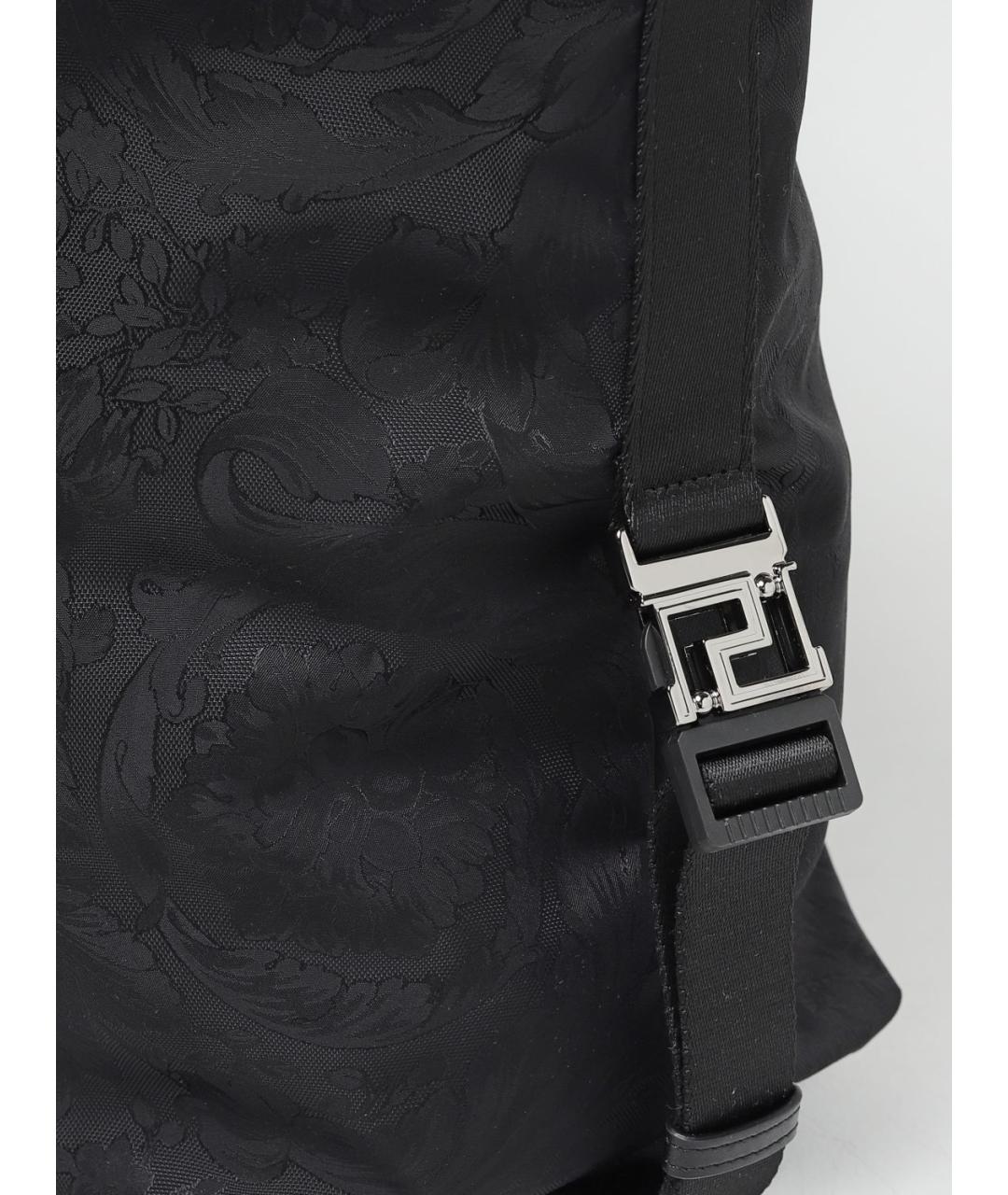 VERSACE Черная синтетическая сумка тоут, фото 3