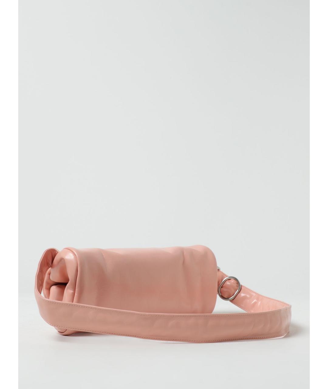 JIL SANDER Розовая кожаная сумка через плечо, фото 2