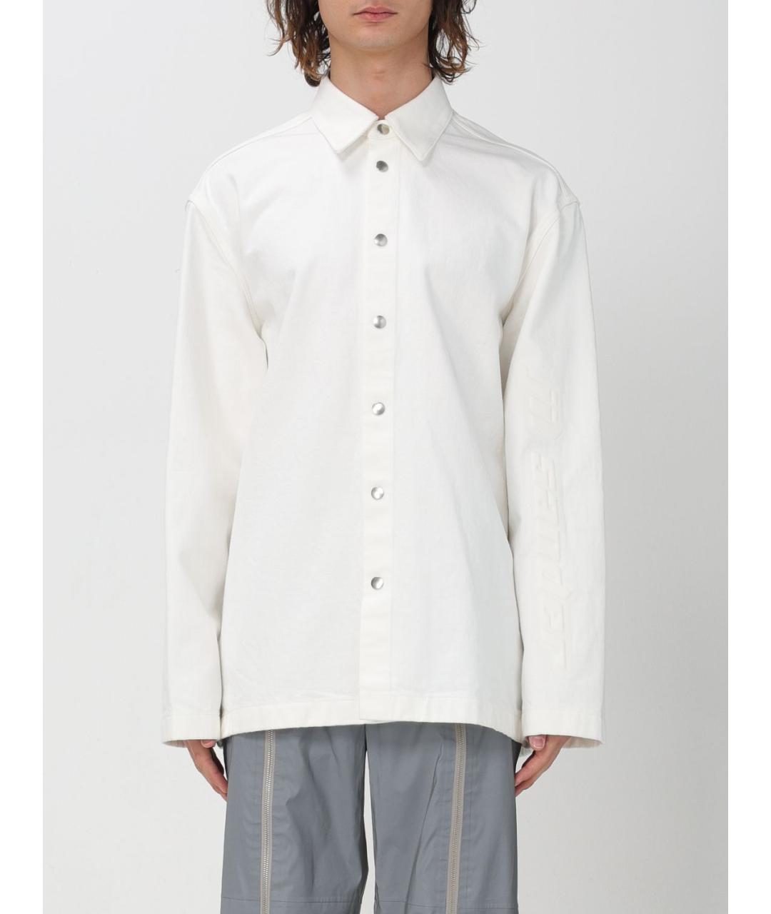 JIL SANDER Белая хлопковая кэжуал рубашка, фото 2