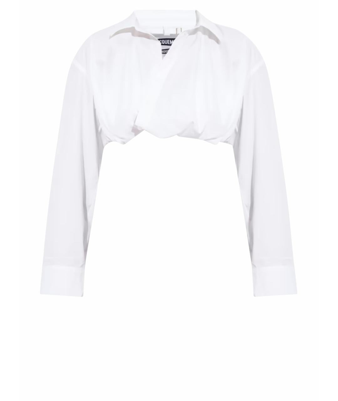 JACQUEMUS Белая хлопковая рубашка, фото 1