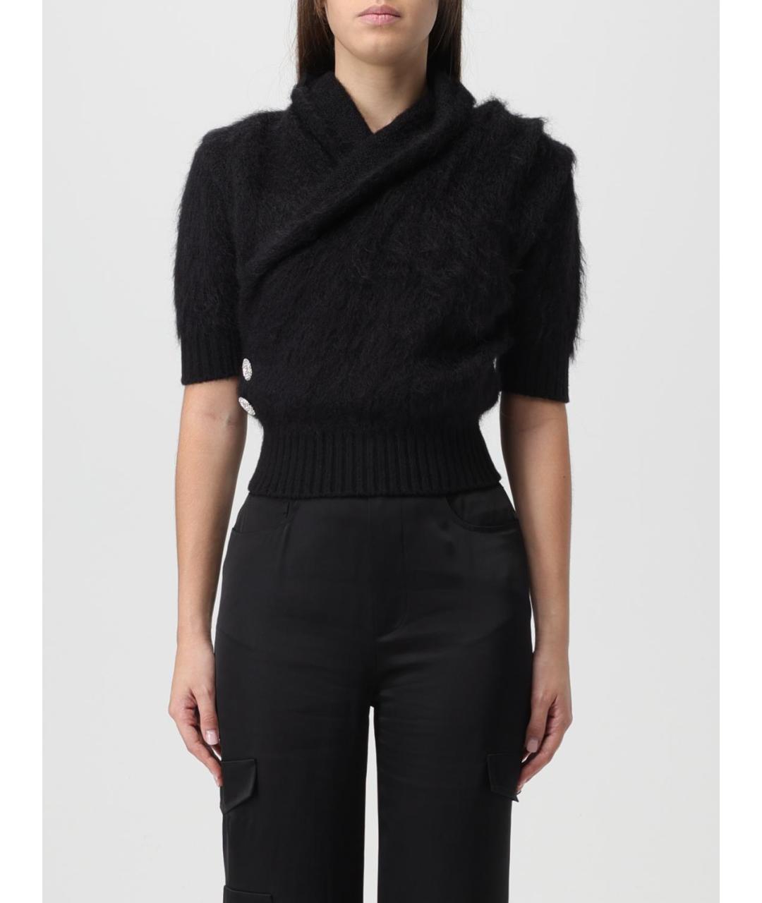 BALMAIN Черный шерстяной джемпер / свитер, фото 2