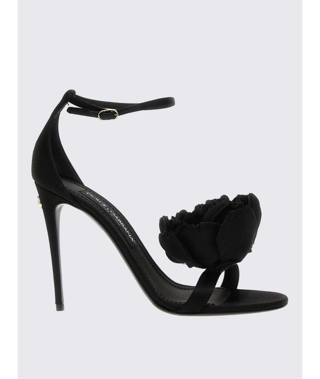 DOLCE&GABBANA Черные босоножки, фото 4