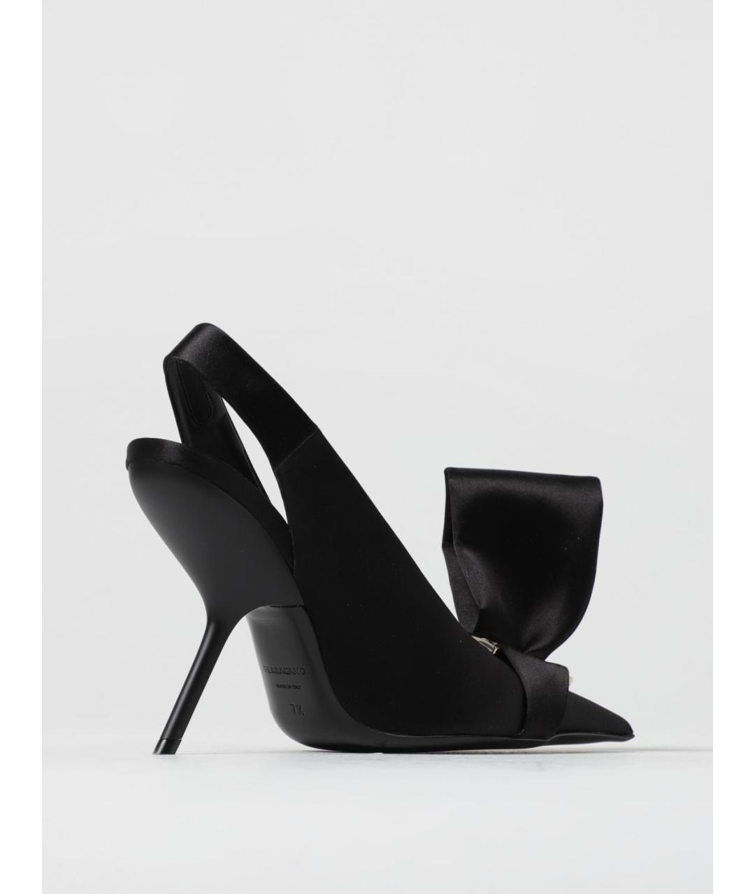 FERRAGAMO Черные текстильные туфли, фото 3
