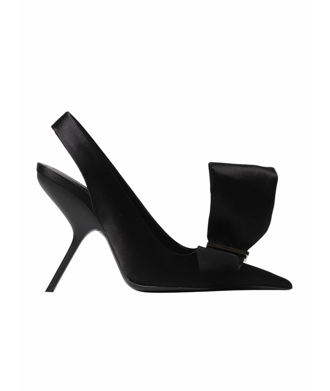 FERRAGAMO Черные текстильные туфли, фото 1
