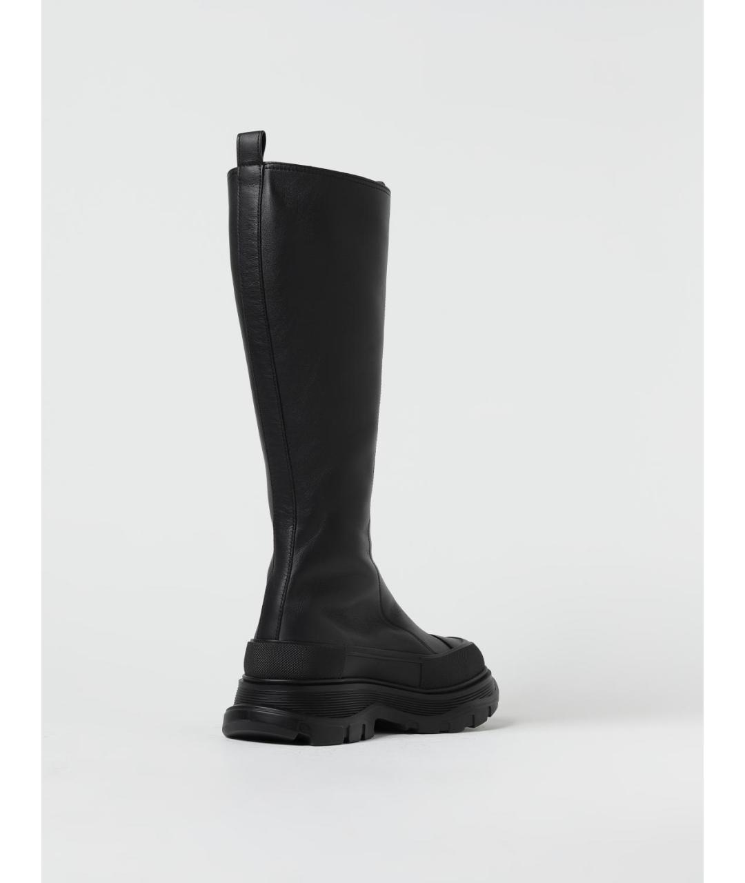 ALEXANDER MCQUEEN Черные кожаные сапоги, фото 3