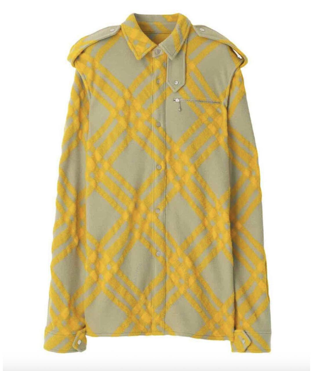 BURBERRY Желтая шерстяная куртка, фото 7