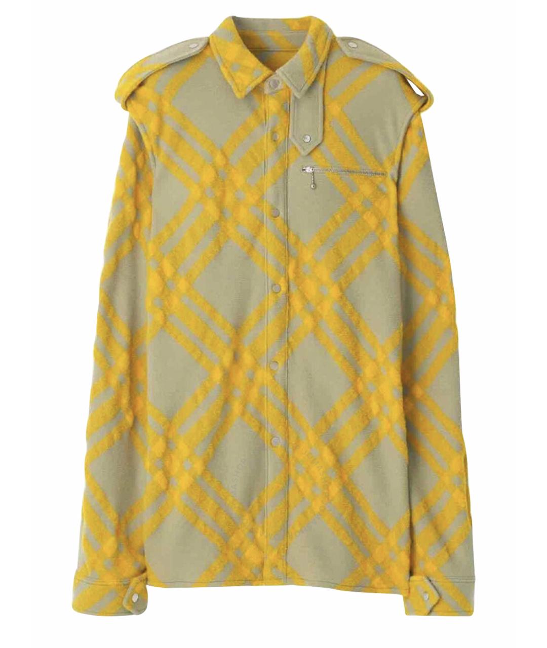 BURBERRY Желтая шерстяная куртка, фото 1