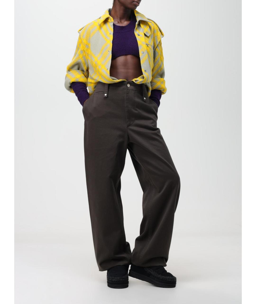 BURBERRY Желтая шерстяная куртка, фото 3