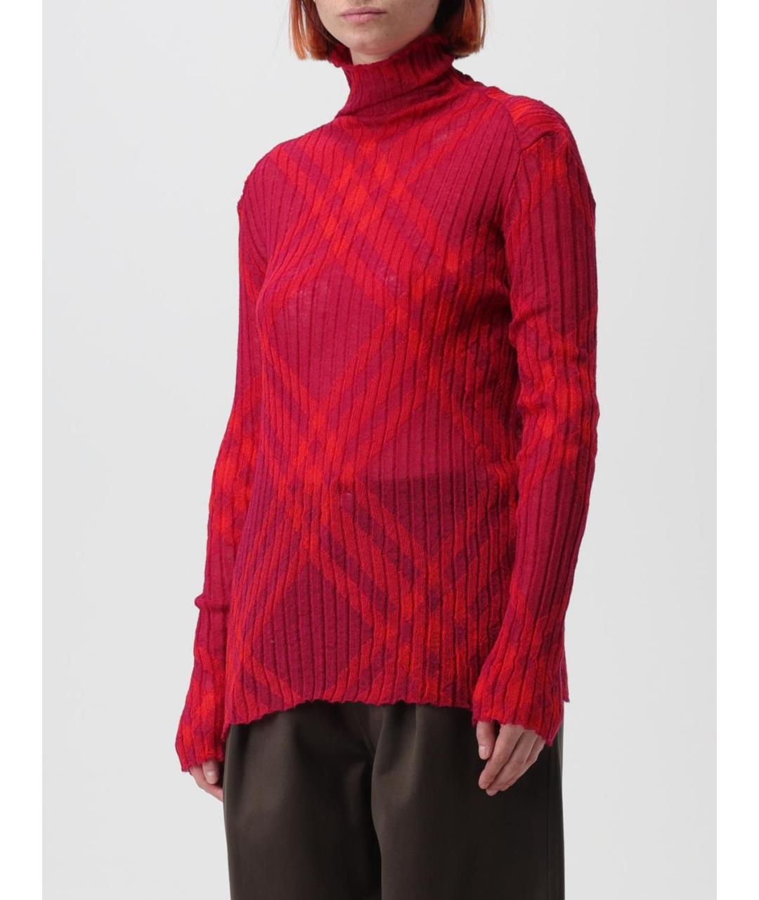 BURBERRY Красный джемпер / свитер, фото 5