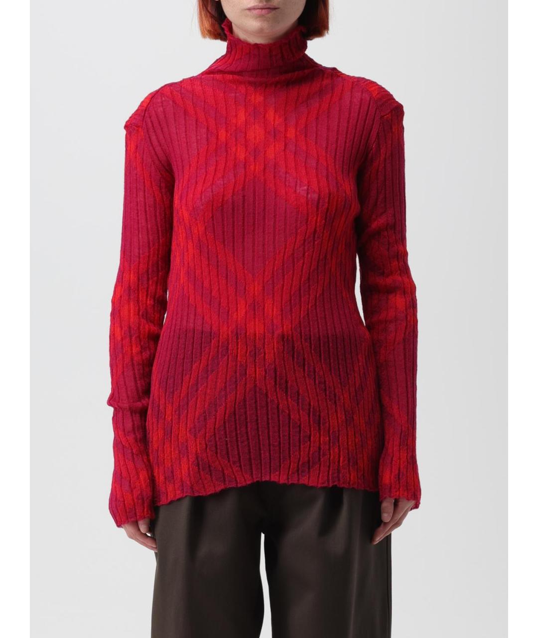 BURBERRY Красный джемпер / свитер, фото 2
