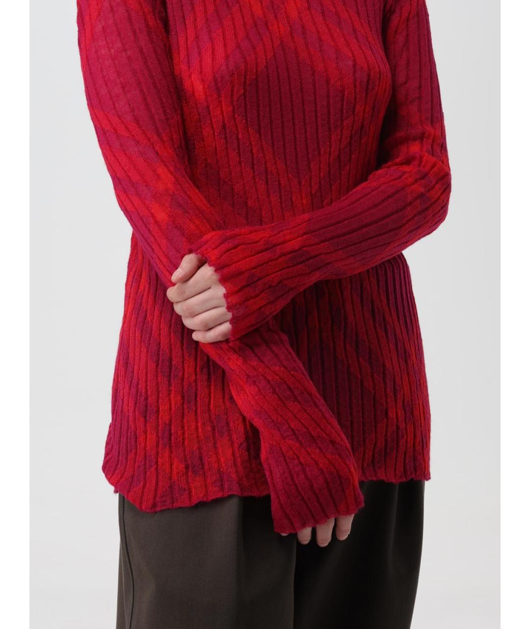 BURBERRY Красный джемпер / свитер, фото 6
