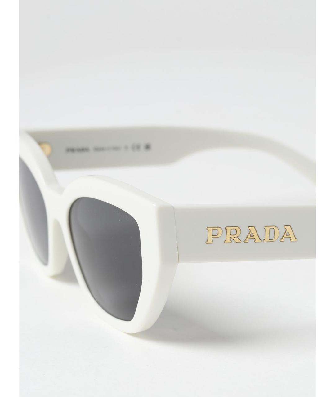PRADA Белые солнцезащитные очки, фото 4