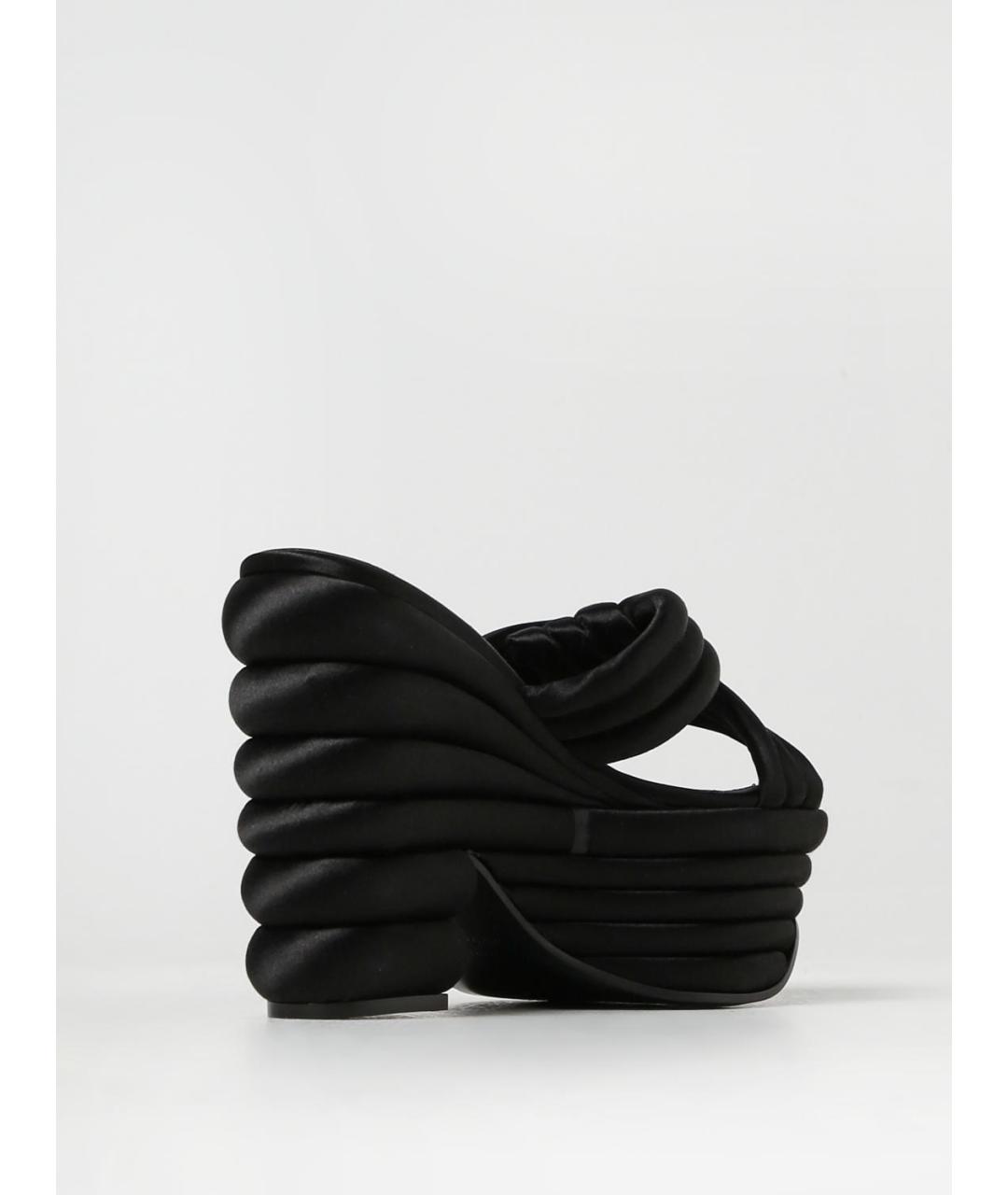 FERRAGAMO Черные текстильные мюли, фото 3