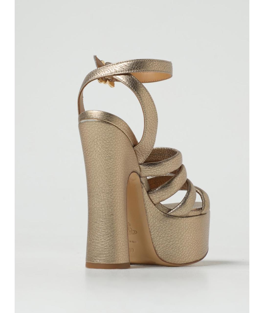 VIVIENNE WESTWOOD Золотые босоножки, фото 3