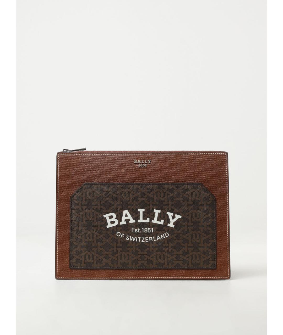 BALLY Коричневая кожаная сумка на плечо, фото 5