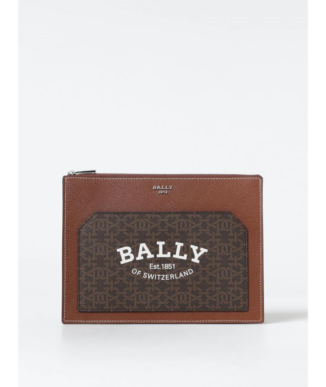 BALLY Коричневая кожаная сумка на плечо, фото 5