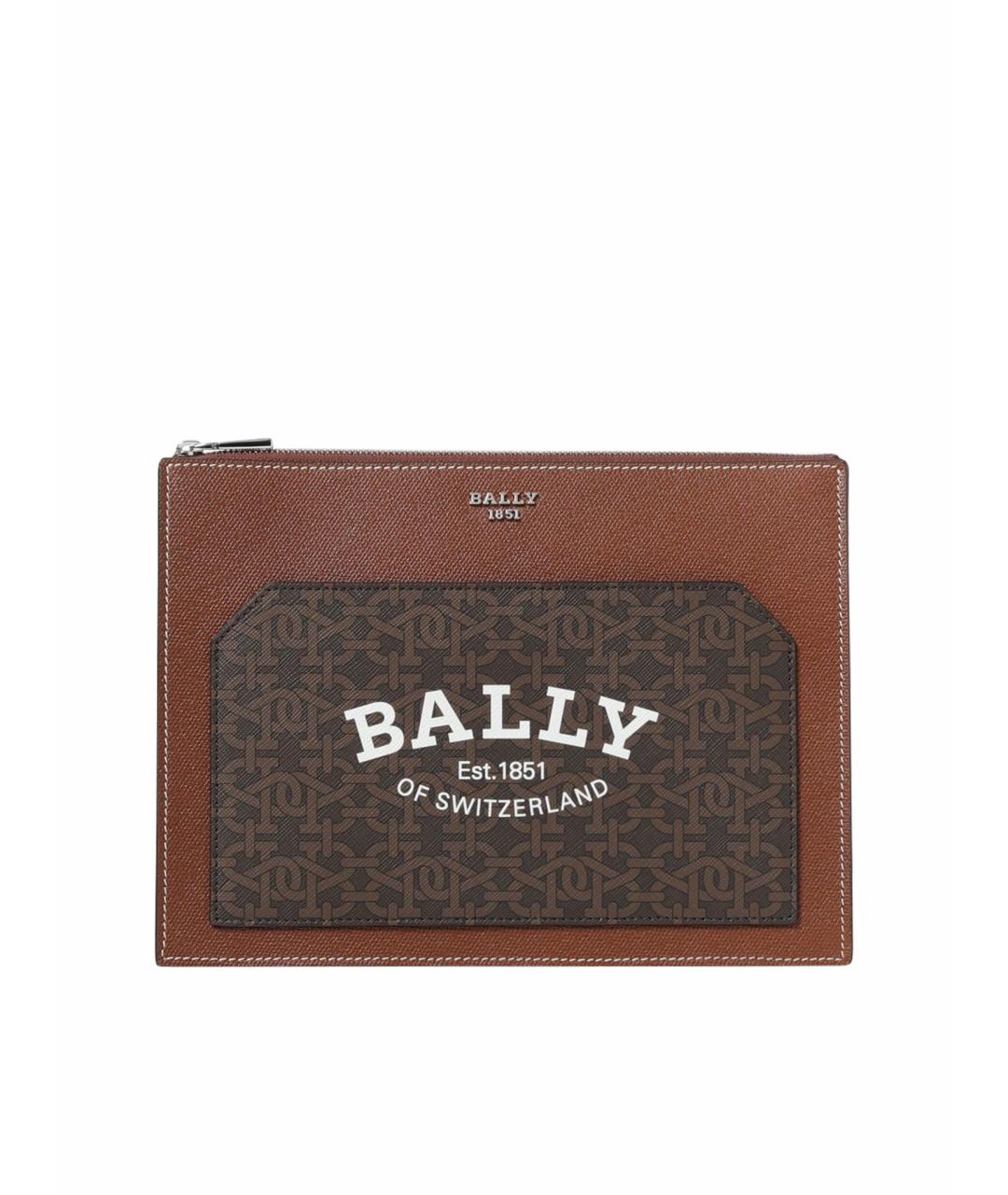 BALLY Коричневая кожаная сумка на плечо, фото 1