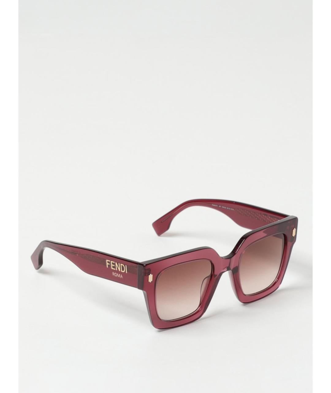FENDI Бордовые солнцезащитные очки, фото 5