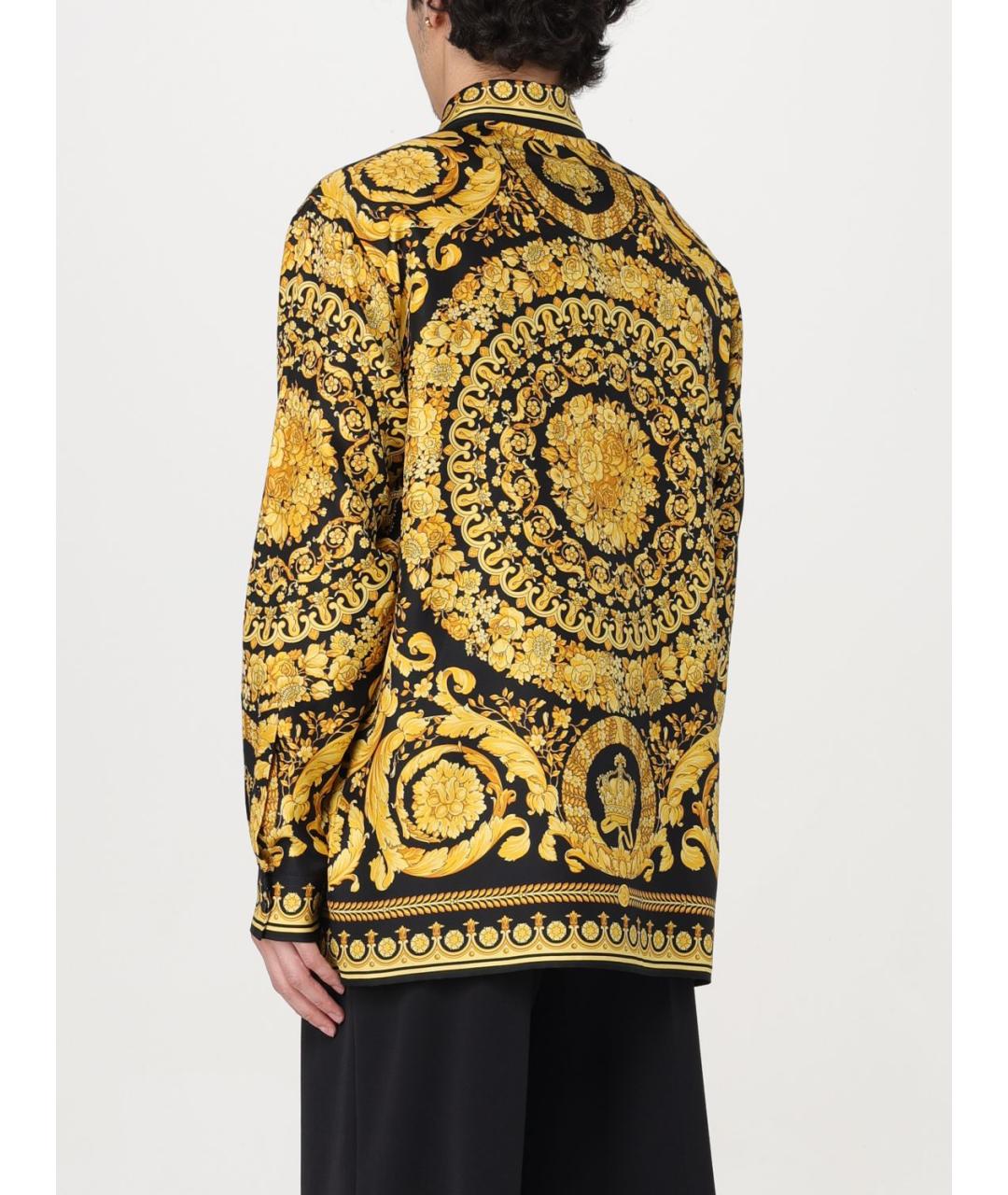 VERSACE Мульти шелковая кэжуал рубашка, фото 4